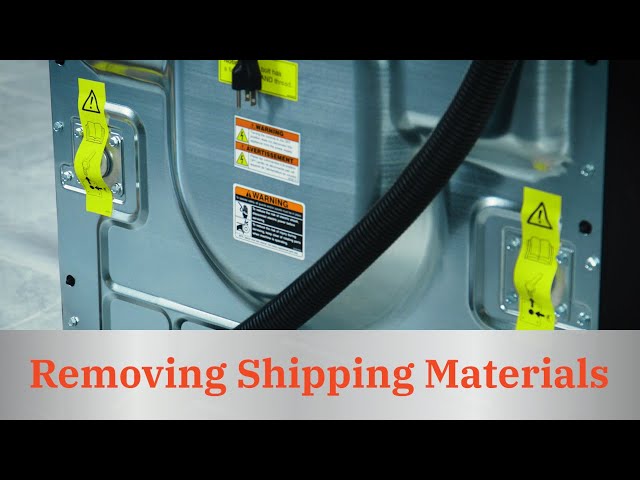 Front Load Washer Shipping Material Removal